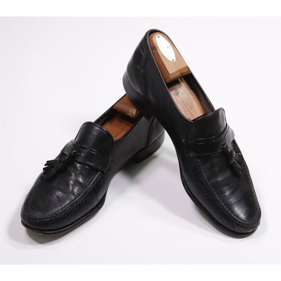 Bally Mens Carter Vintage Black Soft Leather Tassel Loafers US 10 main image 4